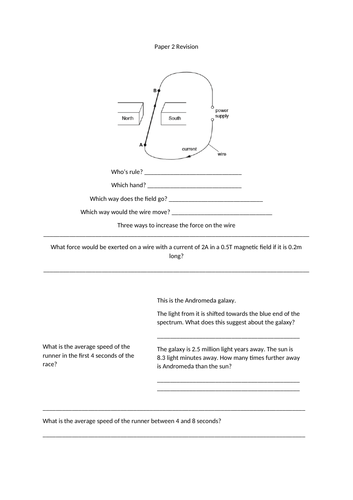 AQA Physics 9-1 Revision 7+