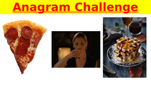 The FOOD Anagram Challenge - fun icecreaker