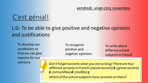 Studio 1 Module 2 Unit 2 C Est Genial Teaching Resources