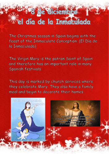 Spanish Christmas Poster Lesson