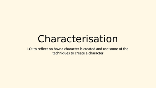 Characterisation