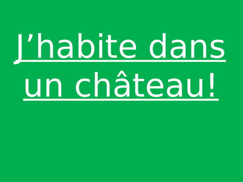 Accès Studio Unit 10 J'habite dans un château