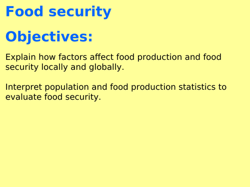 AQA B7.11 (Biology spec 4.7 - exams 2018) - Food Production (TRIPLE ONLY)