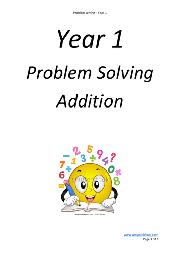 Year 1 - Maths Problem Solving Bundle