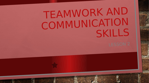 Teamwork and Communication skills unit L2