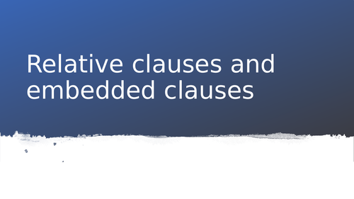 Year 6 - Relative clauses lesson observation.