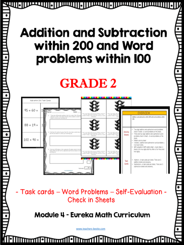 Grade 2: Add and Subtract within 200 and Word problems -Eureka Math - CCSS Aligned