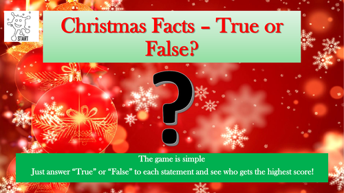 Christmas Quiz - True of False