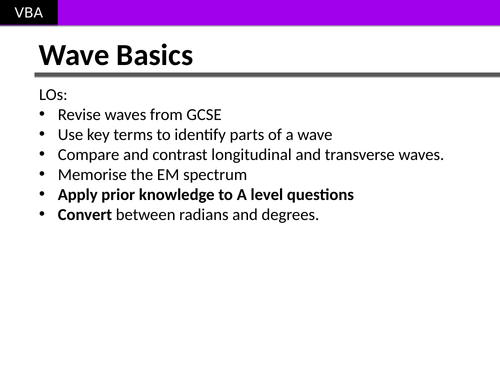 AS Physics Waves Basics