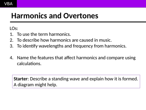 AS Physics Standing Waves Applied to Harmonics in Music