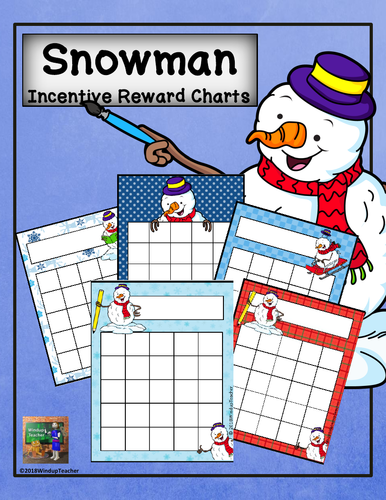 Snowman Incentive Reward Sticker Charts