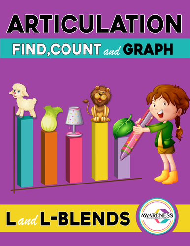 articulation activity l and l blends worksheets find count and graph teaching resources