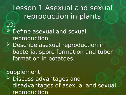 Plant reproduction topic: IGCSE Biology