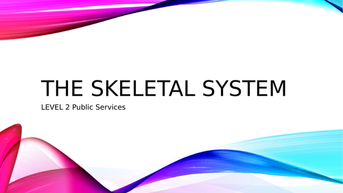 Level 2 Public Services - Health and Fitness - The Skeletal System