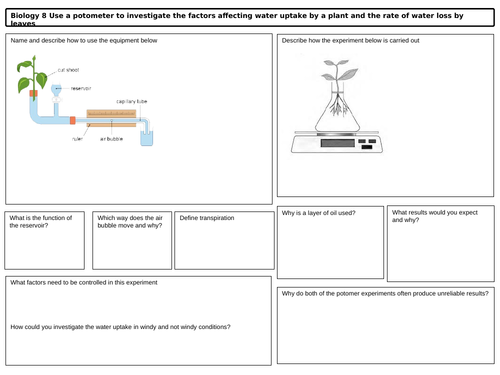 Potometer experiment image