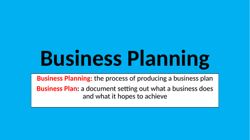 business plan gcse questions