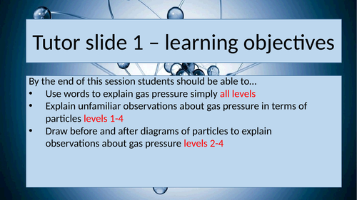 Gas Pressure AQA Activate KS3 year 7              5.1.7 Presentation and demo