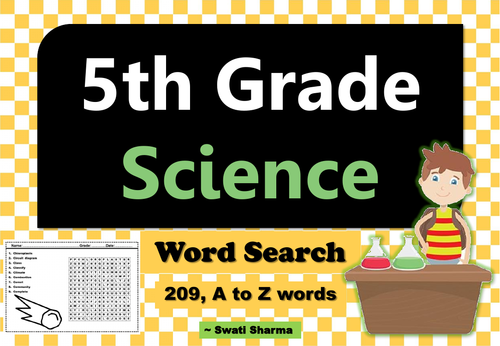 5th Grade Science, Word Search Worksheets