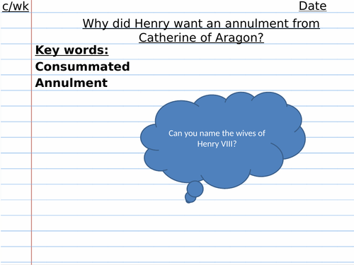 Why did Henry VIII want an annulment from Catherine of Aragon Edexcel GCSE Henry VIII