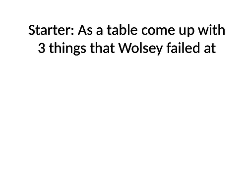 Reasons for Wolsey's downfall Edexcel GCSE