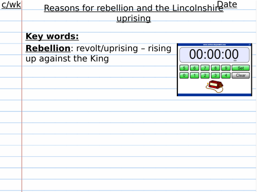 Lincolnshire Rebellion Henry VIII Edexcel