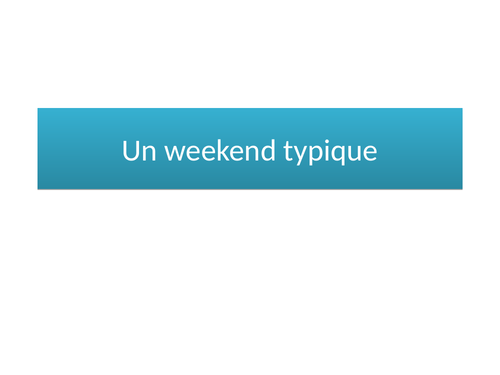 Mon Weekend