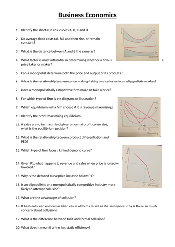 Business Economics 20 questions and answers