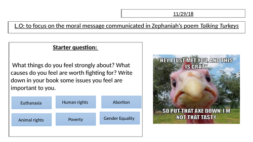 Poetry for year 8 including Benjamin Zephaniah and Dylan Thomas