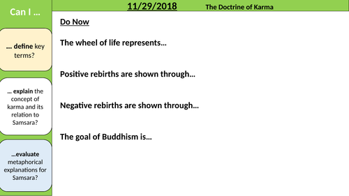 Karma, Samsara and Rebecoming - Buddhism RE A Level Lesson