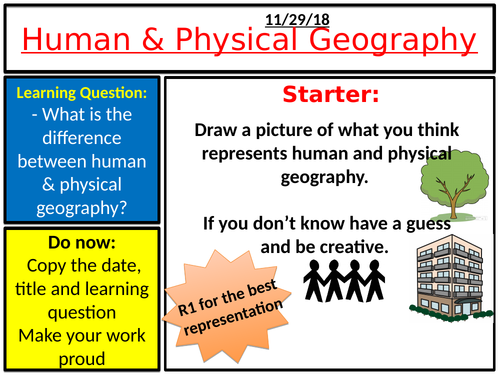 Physical vs Human Geography | Teaching Resources