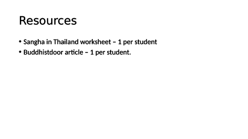 The changing nature of the sangha in Thailand - RE A Level Buddhism Lesson