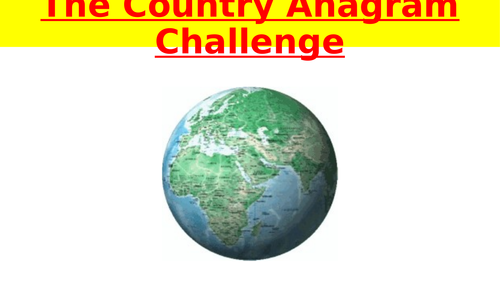 The Countries Anagram Challenge
