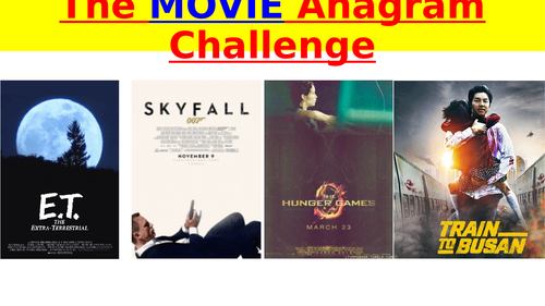 The MOVIE Anagram Challenge!