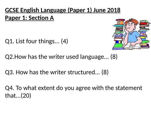 English Language GCSE Paper 1 June 2018: tips, example answers, skills