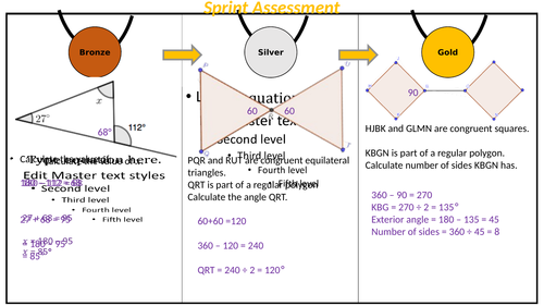 Interior and Exterior Angles Assesment/Dirt activity