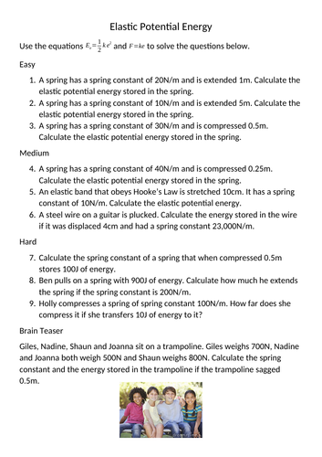 Elastic Potential Energy