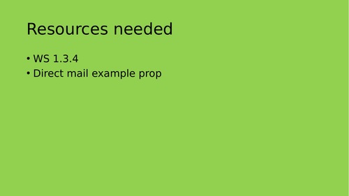 1.3.4. whole lesson Distribution A-level Business Edexcel