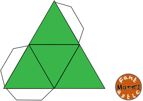 Christmas Tetrahedron net - serpinski triangle/pyramid