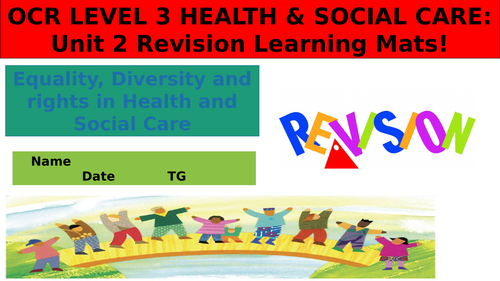 ocr health and social care level 3 revision