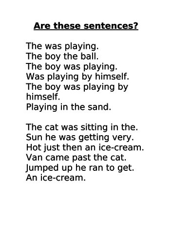 Are these sentences?