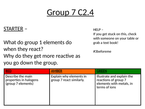 Group 7 - The Halogens