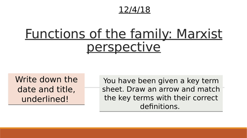 Marxist Perspective on the family