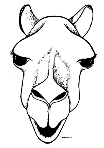 Printable Camel Mask