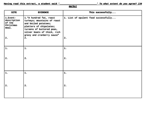 AQA Paper 1 Question 4 Christmas Evaluation Lesson  (A04)