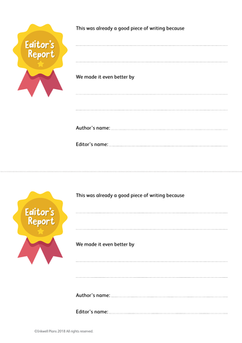 Editor’s Report and Song for Peer Assessment