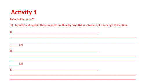 CTEC Unit 15 Revision activities