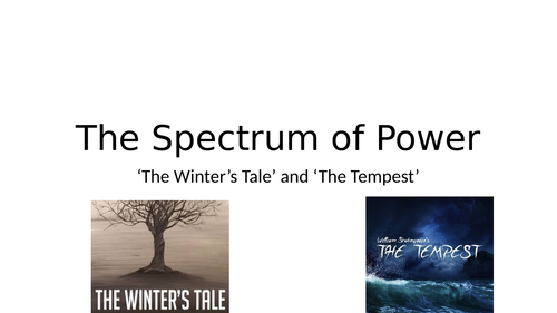 The Tempest and The Winter's Tale PowerPoint