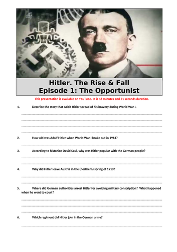 Hitler. The Rise & Fall. Episode 1: The Opportunist