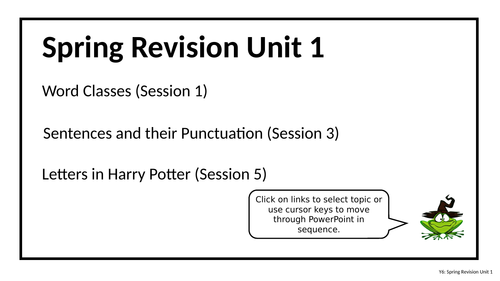 Year 6 - Harry Potter themed SATs revision plans - Unit 1 - Story openers & letters