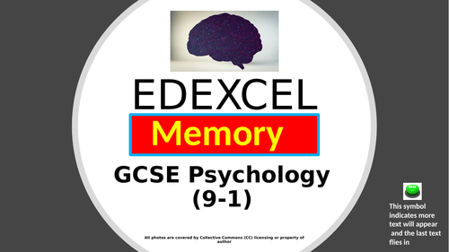 Edexcel GCSE Psychology (9-1): Memory (Paper 1)